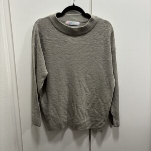 FP Beach Women’s Sz Small Green Grey Long Sleeve Oversized Sweater Loungewear